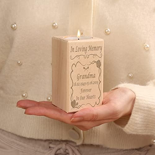 CRAZY TONY'S Personalised Memorial Tea Light Holder In Loving Memory Remembrance