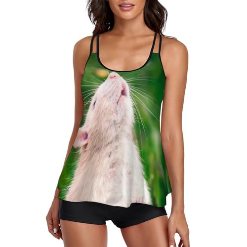 Tankini femme short de garçon avec robe masquante pour retrouver confiance à la plage