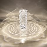 Dimmable Arcylic Night Lights for Home Decoration, Desk Lamp, Night Light for Bedroom, Home Decor, Decoration Lamp, Home Lighting, Night Light with 3 Types Changable Light, Rose Lampshape