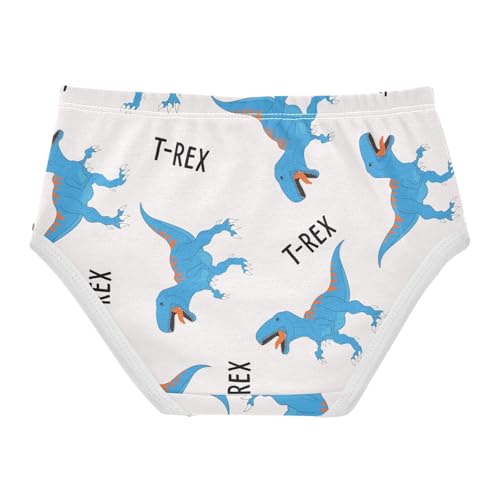 Wusikd T-rex Dinosaur Girls' Underwear Cotton Cute Animal Pattern Girls Briefs Soft Toddler Underwear 5T2