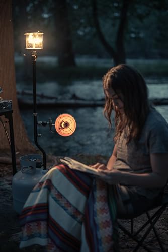 Image of Stansport Propane Mantel Lantern - Outdoor Light with Adjustable Brightness, Carry Handle, Ventilated Hood, High-Output, Portable, for Emergency, Backpacking, Camping - Mantels Included