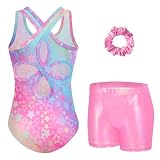 Zaclotre Leotards for Girls Gymnastics Outfit Hollow Back Sleeveless Sparkly Leotard Unitards with Tumbling...