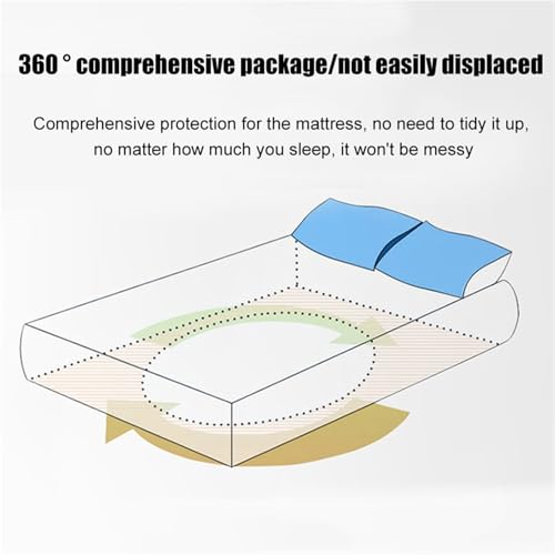 Drap-Housse Matelassé 180X200 Protège-Matelas Gris Coton Extensible - 8
