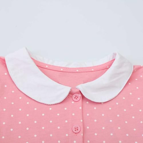 Image of Girls Cotton Long Sleeve Casual Cartoon Appliques Striped Jersey Dresses