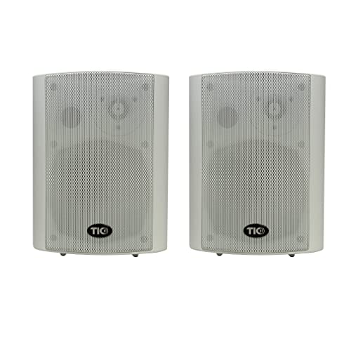 Lowest Prices! TIC ASP60-5 Outdoor Weather-Resistant Patio Speakers with 70v Switch (Pair)