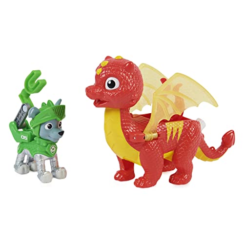 GUND Paw Patrolconjunto de Figuras de acción de Rocky y el dragón Flame de Rescue Knights,...