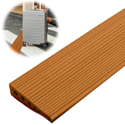 Rampa de umbral de puerta, PVC para silla de ruedas, 100 x 8 x 2 cm, superficie antideslizante, rampa de goma para silla de ruedas, carrito, andador o scooter eléctrico