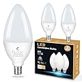 Sailstar E12 LED Bulb 60W Equivalent, 500 Lumens, Ceiling Fan Light Bulbs Soft White 2700K, Type B Light Bulb 5W, CRI 85, B11 Small Base Candelabra LED Light Bulbs, Non-dimmable, Pack of 3