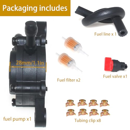 Fuel Pump 808656 For l130 l120 1118 l111 CV22S CV25 CV750 CV740 CV730 CH18 CH20 CH25 FH500V 2439316S Compatible With BS Kohler kawasaki 17-25HP Engine Fuel Pump