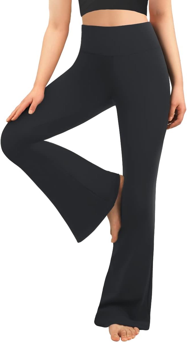 MOREFEELWomen's Flare Leggings-Bootcut Yoga Pants with Pockrts High Waisted Workout Bootleg Work Pants Dress Pants