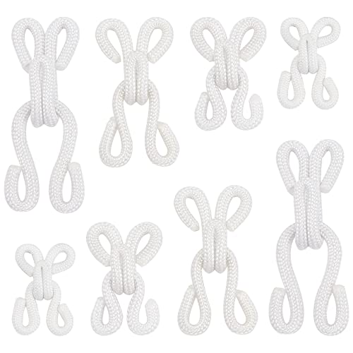 Gorgecraft 48 Sets Large Covered Sewing Hooks And Eye Closure Fasteners Hook And Eye Latch For Clothing Fur Coat Jacket Cape Stole Bracelet Jewelry Books Crafts Replacement Hooks (4 Style) #TOP28