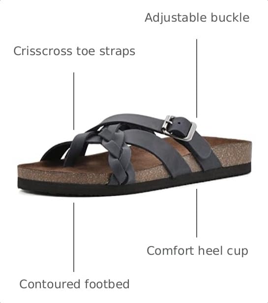 Image of White Mountain Women's Harrington Braided Footbed Sandal