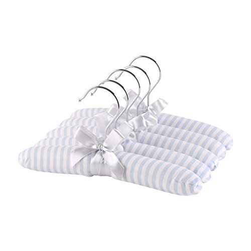 NEOVIVA - Juego de percha para mameluco de algodón con revestimiento de algodón para recién nacido, 5 unidades, color azul