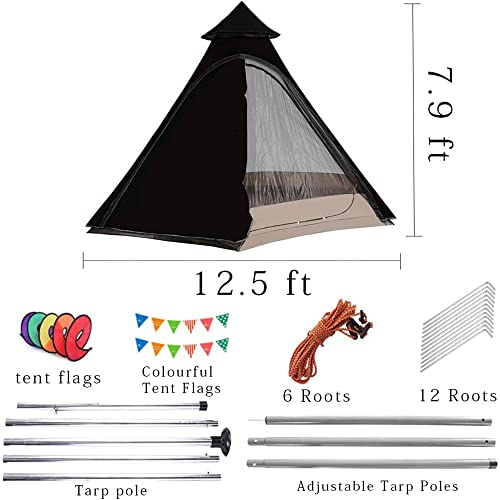 Image of 12'x10'x8'Dome Camping Tent 5-6 Person 4 Season Double Layers Waterproof Anti-UV Windproof Tents Family Outdoor Camping Tent