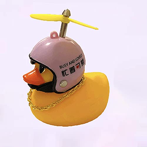 RiShengChang Caoutchouc Canard Jaune Jouet de vélo Canard Jaune décoration de vélo Canard Jaune Canard Brillant décoration dhélice Casque Lunettes de Soleil Froides décoration Cover