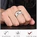 Titanium Stainless Steel Anxiety Ring for Women Men Gold/Silver/Black Fidget Spinner Ring for Anxiety Wedding Band Jewelry (Silver, 8)
