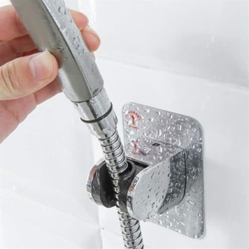 Soporte de cabezal de ducha ajustable y universal de ABS para pared de baño 5