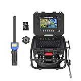 [Écran IPS 9 pouces] - La caméra pipeline est équipée d'un écran couleur IPS de 9 pouces. Elle est équipée d'un microphone et d'un enregistreur numérique pour enregistrer et stocker des vidéos et des images (carte SD de 16 Go incluse). Les images peuvent être lues directement via le haut-parleur de l'appareil pour une meilleure consultation et analyse.