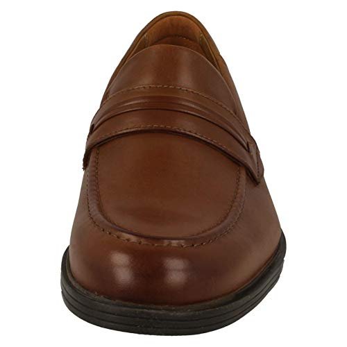 Image of Clarks Mens Whiddon Loafer Black Leather Loafers