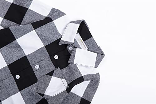 Image of Mud Kingdom Boys Plaid Flannel Shirt Long Sleeve Button Down Casual