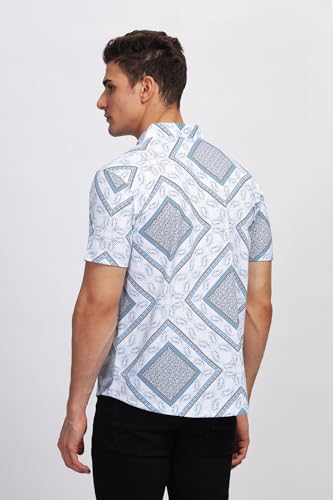 Image of BULLMER Trendy Regular Fit Printed Causal Shirt for Men