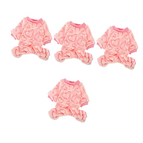 Balacoo 4 Pçs Confortável Lã Portátil Acessórios Para Roupas Camisolas Menina Para Menino Cachorrinh