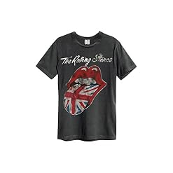 Amplified Rolling Stones UK Tongue T-Shirt Homme - Les Beatles, Paul McCartney, John Lennon, RIngo Starr, George Harrison