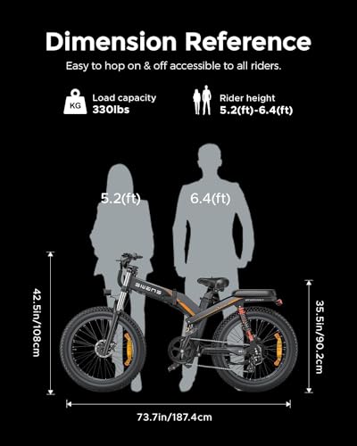 ENGWE X24 Fat Tire Electric Bike, 1000W(Peak) Motor Ebike for Adults,95 Miles 31MPH 20\'\'24\'\' Mountain Ebike，48V19.2A(29.2Ah-Dual Battery Option),All Terrain (Dual Battery 29.2AH, X24-Black) - Thumbnail 6