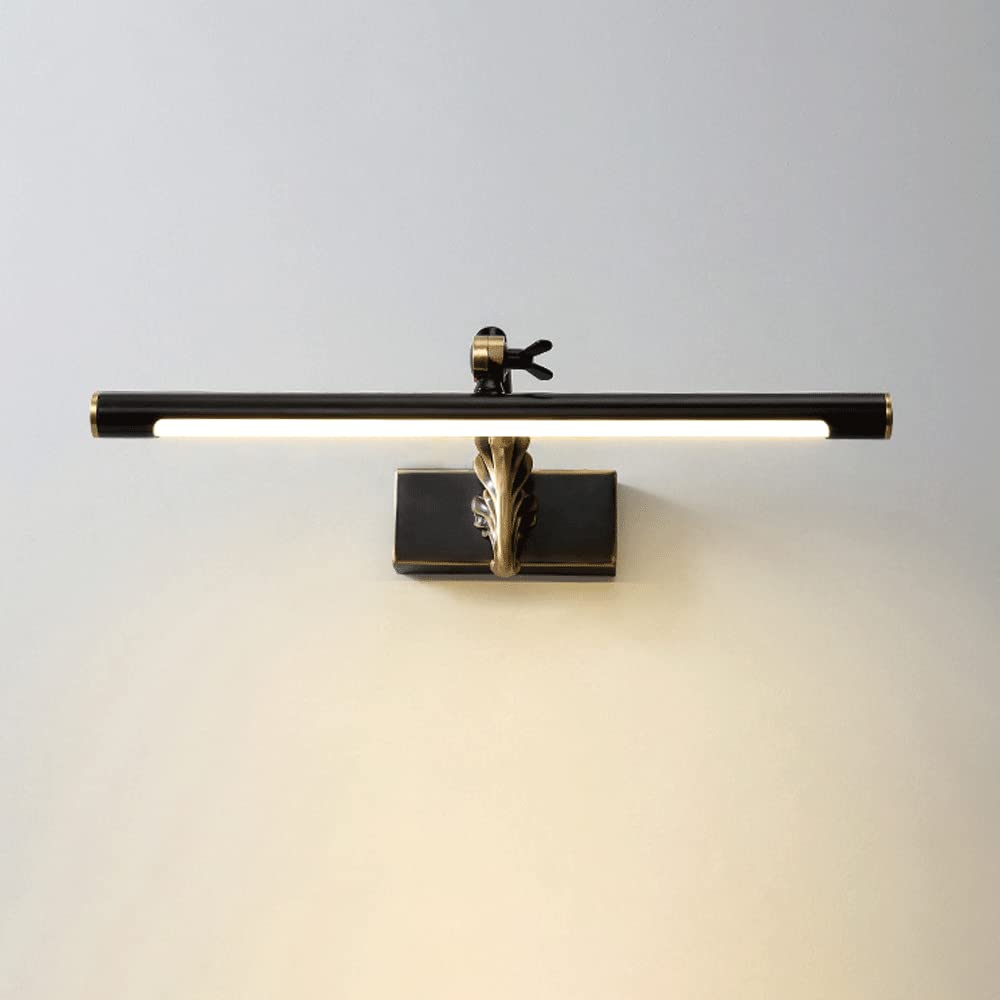 Lampada da bagno regolabile Lampada da trucco lineare Lampada da trucco a paralume lungo Specchio per trucco Luci anteriori LED Bianco neutro Sconce da parete Apparecchi di illuminazione per toilette