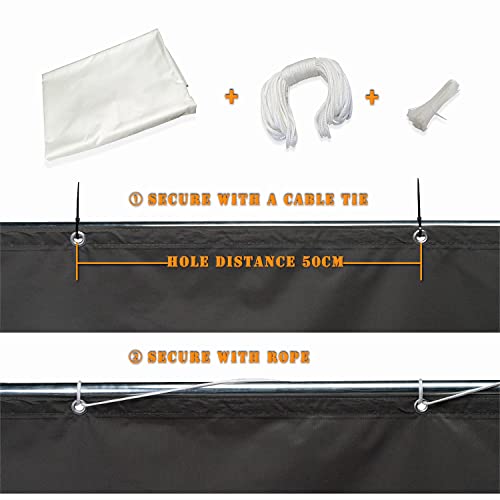 Protección para balcón blanco exterior transpirable y resistente al calor de 950cm 6