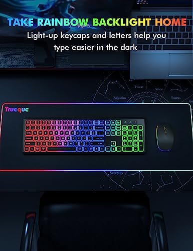 Trueque Wireless Keyboard And Mouse Combo - Rgb Backlit thumb #7