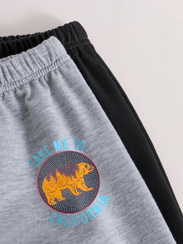 2 Pack Boys Elastic Waist Joggers Sweatpants Kids Pull-On Active Athletic Pants2