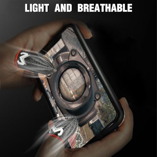SIOPPKIK 4 Stück Gaming Finger Sleeve - Besonders Bequeme & stabile Fingersleeves, da einzigartige Elasthan Fasern - inklusive Mikrofasertuch - Atmungsaktiver