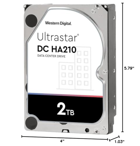 Image of Western Digital 2TB Ultrastar DC HA200 SATA HDD - 7200 RPM Class, SATA 6 Gb /s, 128MB Cache, 3.5 inch - HUS722T2TALA604