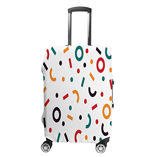 Valise de protection pour bagages en tissu durable aux motifs géométriques discrets