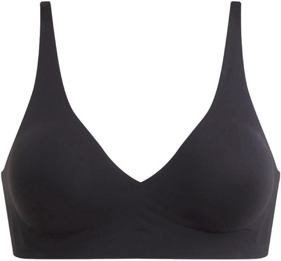 Seamless Bra V-neck Non-underwire Large Chest Removable Breast Pad Thin Size Soft Support Comfortable