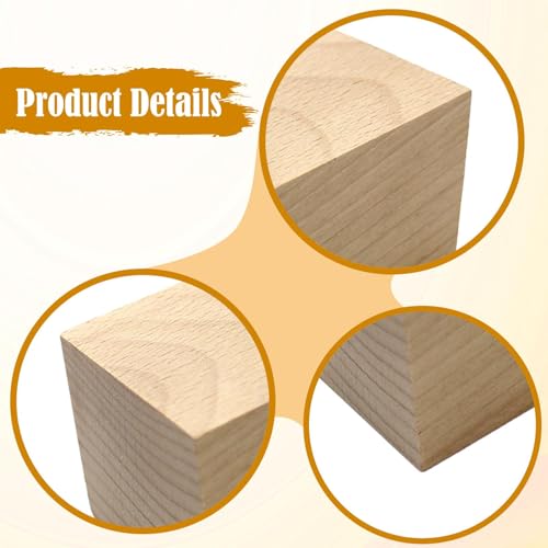 Bloques de madera para tallar figuras y kit de manualidades 3