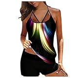 BEUU Plus Size Swimsuits for Women Tummy Control Swimwear Fall Winter Athletic Two Piece Tankini Boy...