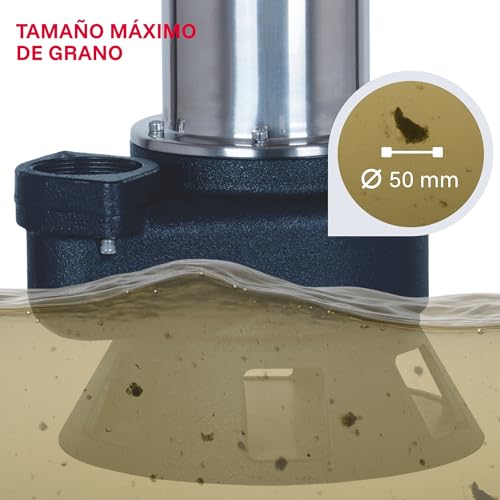 Foto von T.I.P. Extrema 600/14 CX Edelstahl Schmutzwasser Tauchpumpe - Baupumpe mit 36.000l/h Leistung, Wasserdicht, Robust für Flüssigkeit bis 95°C, 30194