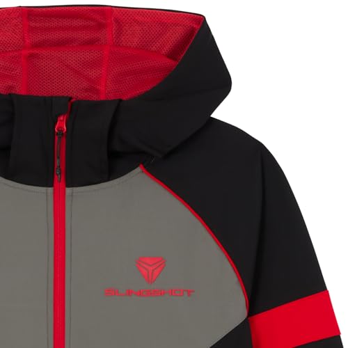 Polaris Slingshot Unisex Performance Hoodie Sweatshirt, Full Zip, 95% Polyester, 5% Spandex, Black - 28648964