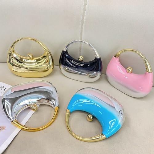 Image of Acrylic Handbags for Women Cute Acrylic Clutch Small Unique Purse Trendy Metal Evening Bag for Party Cocktail