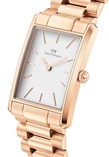 Image of Daniel Wellington Bound 35x24mm Guilloche Silver - Men Watch Stainless Steel Leather Strap Watch