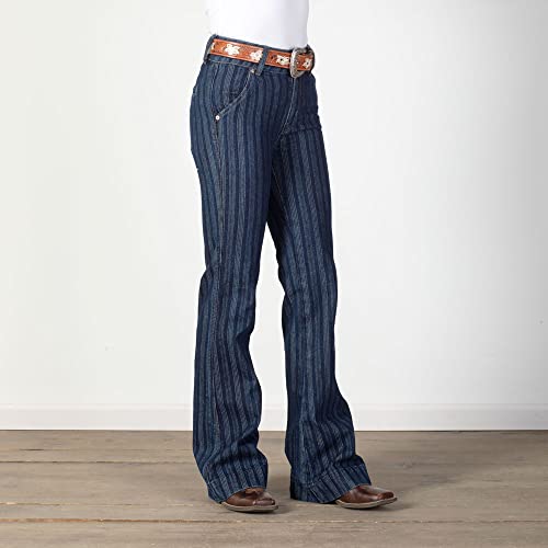 Rock and Roll Denim Ladies Jaquard Stripe Trouser RRWD5HRZQI Jeans2