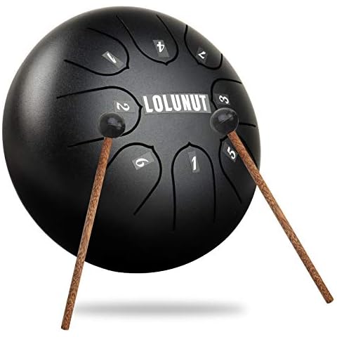 LOLUNUT 6 inch 8 notes Steel Tongue Drum Percussion Instruments with Music Score,Applicable to Music Education,Mind Healing,Yoga Meditation Cover