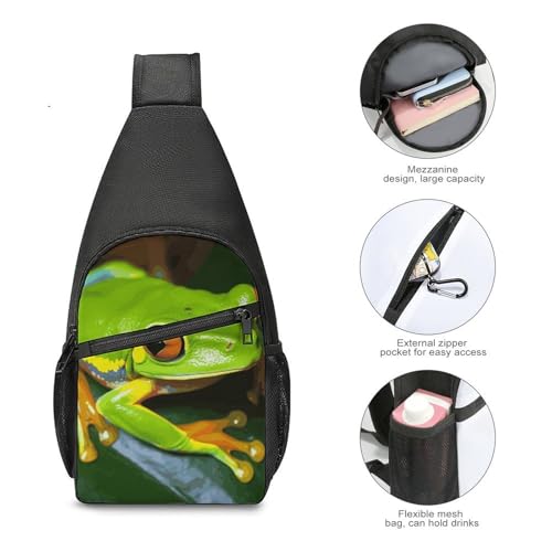 Bolso tipo Sling pequeño para hombre y mujer, amarilloverde miniatura 4