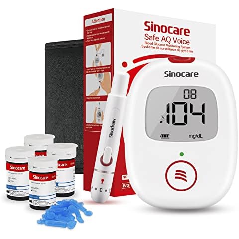 Sinocare Medidor de Glucosa en Sangre Safe AQ Voice Cover