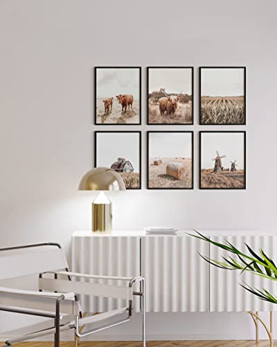 Haus And Hues Highland Cow Art And Farmhouse Wall Decor Cow Wall Art And Farmhouse Prints Unframed, Cow Painting, Cow Prints Wall Art, Farm Pictures Wall Decor, Cow Wall Décor #TOP3