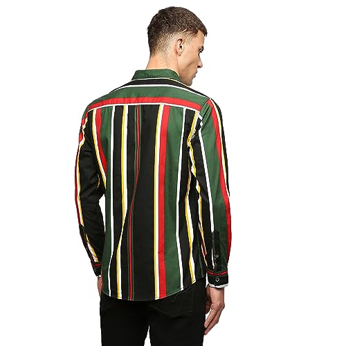Image of Pepe Jeans Men's Casual Shirt | Striped Shirt for Men| Regular Fit | Vertical Stripes | Full Sleeve | Available in Plus Size