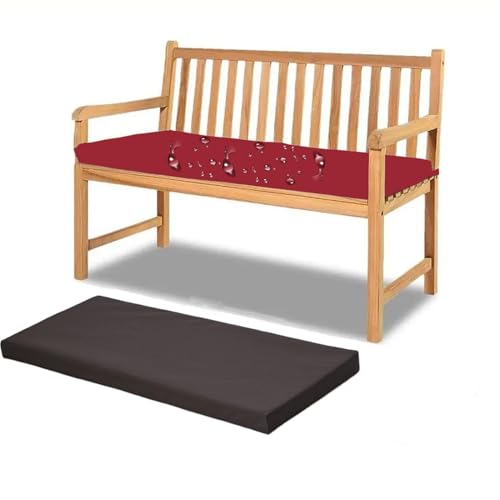 Coussin de jardin imperméable marron pour balançoire et banc 120 cm