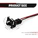 XIZAKEE 4 PCS Fuel Injector Connector, EV1 OBD1 Plug Wire Harness with Plug Clip Pigtail Wiring Loom, Waterproof Shell & Copper Core, Universal for Most Cars, Trucks, SUVs (Black)